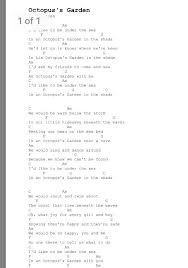 Octopus S Garden Ukulele Chords By The Beatles Ukulele Chords Song Sheet Songs