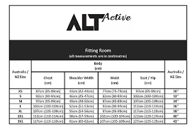 Size Charts Alt Active