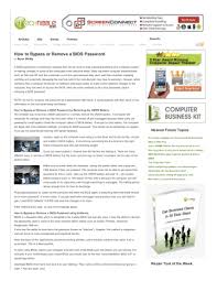 Dell new bios password unlock 1d3b/1f66/1f5a/3a5b.and more! How To Bypass Or Remove A Bios Password Manualzz