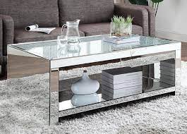 Shop for fab glass and mirror coffee tables in living room furniture at walmart and save. Malish Mirrored Rectangular Coffee Table With Lower Shelf By Acme