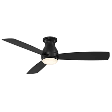 Many ceiling fans come with multiple mounting options to accommodate ceiling height and. Fanimation Hugh 52 Led Indoor Outdoor Flush Mount Ceiling Fan In Black With Opal Frosted Glass Lightsonline Com
