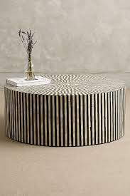 Rounded Inlay Drum Coffee Table Coffee Table Inlay Furniture Decor