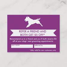 Dog Groomer Referral Card Personalizable Zazzle Com In 2021 Dog Grooming Dog Groomers Pet Grooming Business