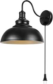 Sure was an upgrade on my existing 1975 era lights!!. Gooseneck Wall Lamp Black Industrial Vintage Farmhouse Wall Sconces Lighting Wall Light Fixture Wit Farmhouse Wall Sconces Black Wall Lamps Plug In Wall Sconce
