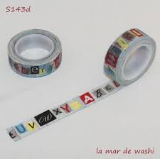Washi Tape Alfabeto Colores Washi Cinta Adhesiva Sobres De Papel