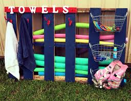 15 Marvelous Pallet Pool Noodle Storage Inspirations Freshouz Com Pallet Pool Pool Storage Pool Toy Storage
