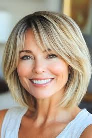32 Age-Defying Medium-Length Haircuts For Women Over 60 With Bangs