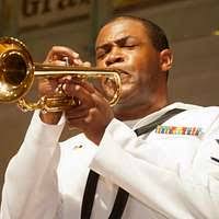 Musician 3rd Class Michael Bookman, assigned to the