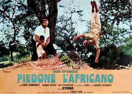 Un collega sudafricano contatta il commissario rizzo detto piedone per chiedergli aiuto, ma all'appuntamento al porto di napoli viene ucciso mentre sta per fornirgli informazioni su un traffico. 1978 Movie Playbill Piedone L Africano Steno Bud Spencer Enzo Cannavale Comedy A Mynumi