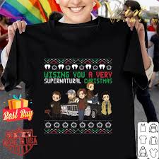 Maybe you would like to learn more about one of these? Wishing You A Very Supernatural Christmas Shirt Hoodie Sweater Longsleeve T Shirt