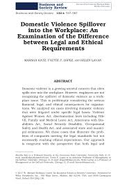 First, the author of the letter should tell the judge how. Pdf Domestic Violence Spillover Into The Workplace An Examination Of The Difference Between Legal And Ethical Requirements Business And Society Review