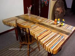 I M Actually Obsessed With This Table Made From Pallet Wood Pallet Table Diy Pallet Dining Table Pallet Table