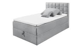 Bett mit bettkasten 120x200 cm. Uno Polsterbett Mit Bettkasten Alaska 120x200 Cm Grau
