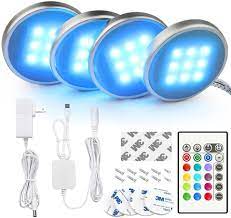 Cabinet)direct wire integrated led white linkable onesync under cabinet light color changing cct. Buy Bason Rgb Under Cabinet Lighting Remote Control Led Puck Lights Wired Multi Color Changing Dimmable Adaptor Powered Shelf Decorative For Kitchen Cabinets Counter Glass Cabinets Bookshelf 4 Packs Online In Turkey
