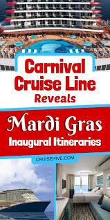 Carnival Cruise Line Has Revealed The Inaugural Itineraries Of Mardi Gras The New Mega Ship Arriving Carnival Cruise Line Carnival Cruise Ships Cruise Travel