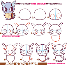 There are a huge number of varieties of pokemon. How To Draw Cute Chibi Kawaii Wartortle From Pokemon Easy Step By Step Drawing Tutorial For Beginners How To Draw Step By Step Drawing Tutorials Cute Drawings Drawing