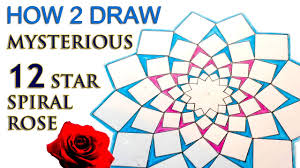 How 2 Draw Mandala The 12 Star Spiral Rose Sacred Geometry Tutorial