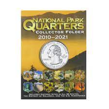 The national park quarters coin act of 2008 requires quarters, beginning in 2010, to have designs on the reverse depecting one national site in each state, the district of columbia for a matching map for your state quarters, get the he harris state series quarters collectors map size: Single Mint National Park Quarters Folder Hobby Lobby 511501