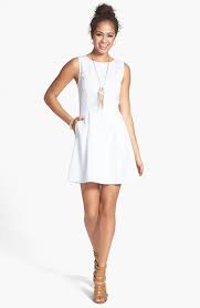 Black And White Dresses Juniors Frenchi Textured Cotton Fit Flare Dress Juniors Nordstrom Nordstrom Dresses Junior Party Dresses Dresses