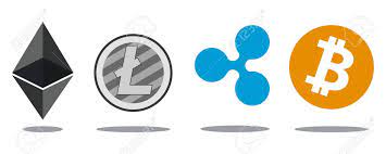 Flat Vector Illustration Cryptocurrency Logo Ripple Bitcoin Litecoin Royalty Free Cliparts Vectors And Stock Illustration Image 91588125