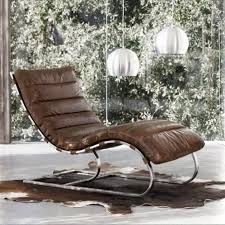 Chaise Longue Freud Chaise Longue Fauteuil En Cuir Marron Chaise