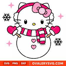 Hello Kitty Cute Snowman Svg, Christmas Svg, Sanrio Christmas Svg, Kawaii  Svg, Cricut, Silhouette Vector Cut File – Ovalery SVG