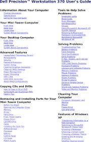Dell Precision 370 Users Manual Workstation Users Guide