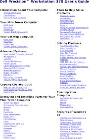 Dell Precision 370 Users Manual Workstation Users Guide