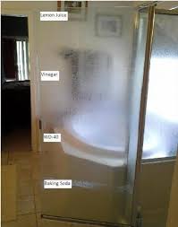 Apply the mixture to the area and use a clean cloth to rub the stain in a circular motion. How To Get Rid Of Water Spots Lime Scale Cleaning Shower Glass Clean Shower Doors Glass Shower Door Cleaner