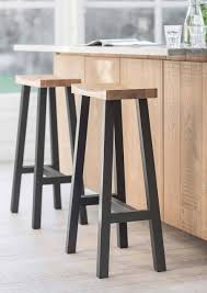 Rax Carbon Black Tall Stool Wood Stool Oak Bar Stools Tall Stools