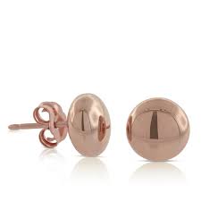 Tiny sapphire threaded flat back earring in 14k gold. Rose Gold Stud Earring 14k 8mm Ben Bridge Jeweler