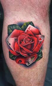 Cards Rose Tattoo C Tattoo Artist Andres Acosta Rose Tattoos For Men Rose Tattoo Design Card Tattoo Designs