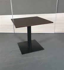 Ohiowoodlands coffee table base solid steel legs metal for kitchen island square slatted wood top at 1stdibs wrought iron porfirio demejico look made to order frame design dwarka black dif 1454 cast id 20853167733 modernist midcentury chrome finish accent meta ideias para mesas mesa. Square Walnut Top Black Metal Base Coffee Table Recycled Business Furniture