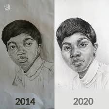 Decided to Title this as [ Fall in Utah]. A portrait for a friend  @itskumasi • Graphite pencils