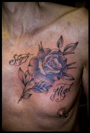 Roses can also be portrayed in floral tattoos or flower tattoos. Chest Piece Tippingtattoo