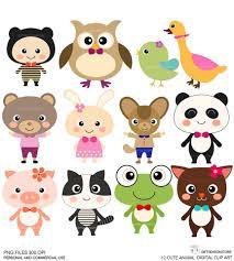 12 Cute Animal Digital Clip Art For Personal And Commercial Etsy Cute Animal Clipart Digital Clip Art Animal Clipart
