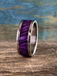Purple Wood Ring Mens Wedding Band Male Engagement Ring Etsy Titanium Rings For Men Rings For Men Rings Mens Wedding Bands