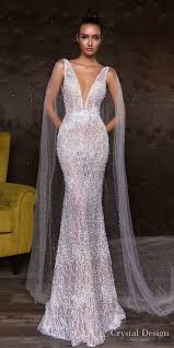 Crystal Design 2018 Wedding Dresses Royal Garden Haute Couture Bridal Collections Wedding Inspirasi Sheer Wedding Dress V Neck Wedding Dress Sheath Wedding Dress