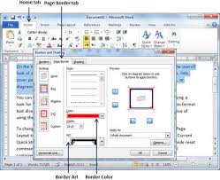 Change the border color select the shape or text box border. Borders And Shades In Word 2010 Tutorialspoint