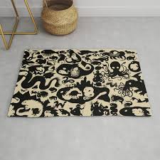 size chart of sea monsters rug by djrb