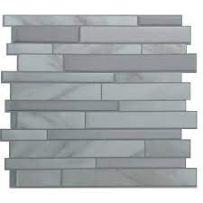 My old backsplash was actually removed by the crew that removed my old counter tops. Tack Tile Peel Stick Vinyl Backsplash Tiles 3 Pk At Menards
