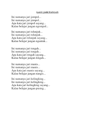 Translation of jari in english. Lagu Jari Tangan Docx