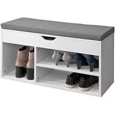Neu schuhregal schuhaufbewahrung schuhablage schuhständer mit sitzbank bambus de. Sobuy Fsr45 Hg Schuhbank Mit Sitzkissen Sitzbank Schuhschrank Schuhregal In Weiss Bht Ca 80x46x30cm Bank Mit Schuhaufbewahrung Schuhschrank Modern Schuhbank