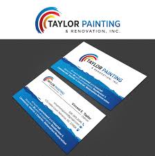 Making the right impression is easy with costco business printing. Bold Conservative Contractor Business Card Design For Taylor Painting Renovation Inc Hard Working Trustworthy By Mustakim Design 19937137