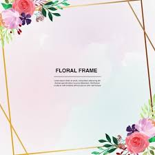 إطار ذهبي مرسومة باليد زهور نبات ألوان مائية png والمتجهات للتحميل مجانا hand painted frames hand painted flowers watercolor plants