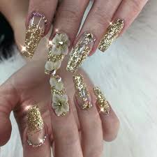 Entre y conozca nuestras increíbles ofertas y promociones. Unas Acrilicas Rosas Con Dorado Decorados De Unas