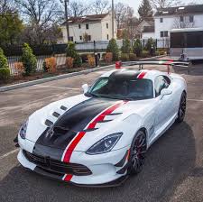 Dodge Srt Viper Acr Painted In White W Black And Red Racing Stripes Photo Taken By Farisfetyani On Instagram H Dodge Viper Chrysler Sports Car Viper Acr