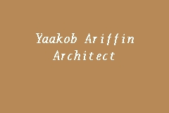 26, tingkat 1,jalan tuanku haminah 1, taman tuanku haminah, 08000 sungai petani, kedah darul aman. Yaakob Ariffin Architect Arkitek In Sepang