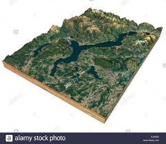 Il lago maggiore o verbano (lagh magior in piemontese e lagh maggior in lombardo) è un lago prealpino di origine fluvioglaciale della regione geografica italiana. Vista Satellitare Del Lago Maggiore Mappa Montagne E Rilievi 3d Sezione Il Rendering 3d Lombardia Piemonte L Italia Foto Stock Alamy