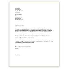 Cover Letter For Resume Examples Letter